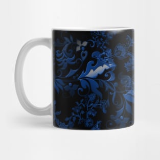 Old fashioned blue on black Mug